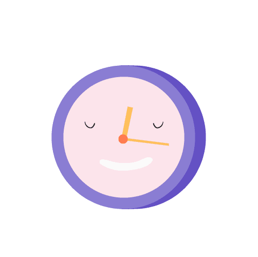 Clock icon with eyes